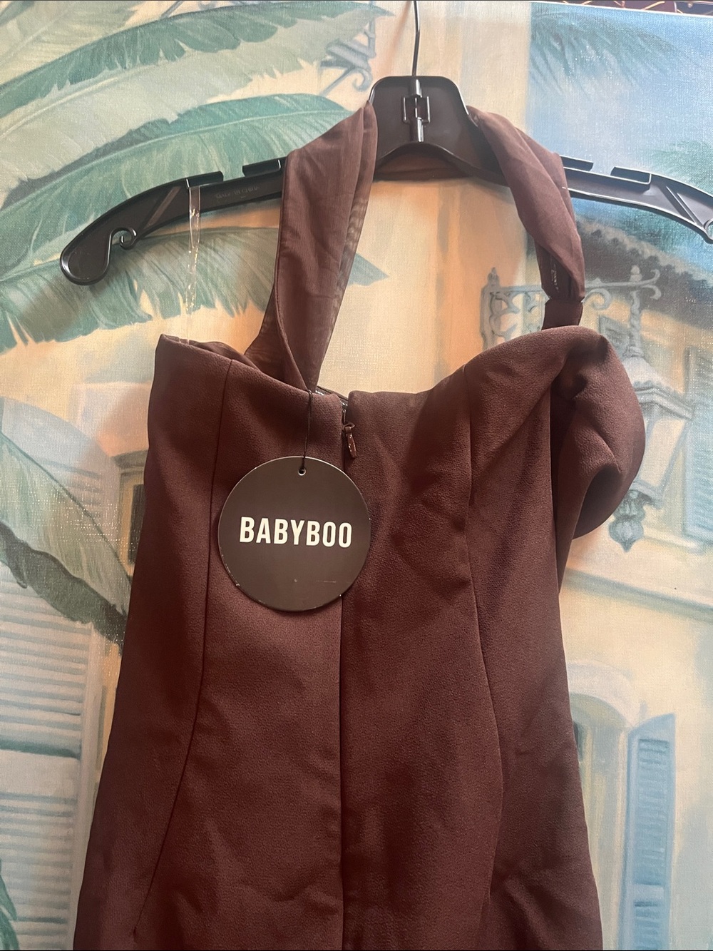 BABYBOO Brown Halter Dress size small - Picture 5 of 7